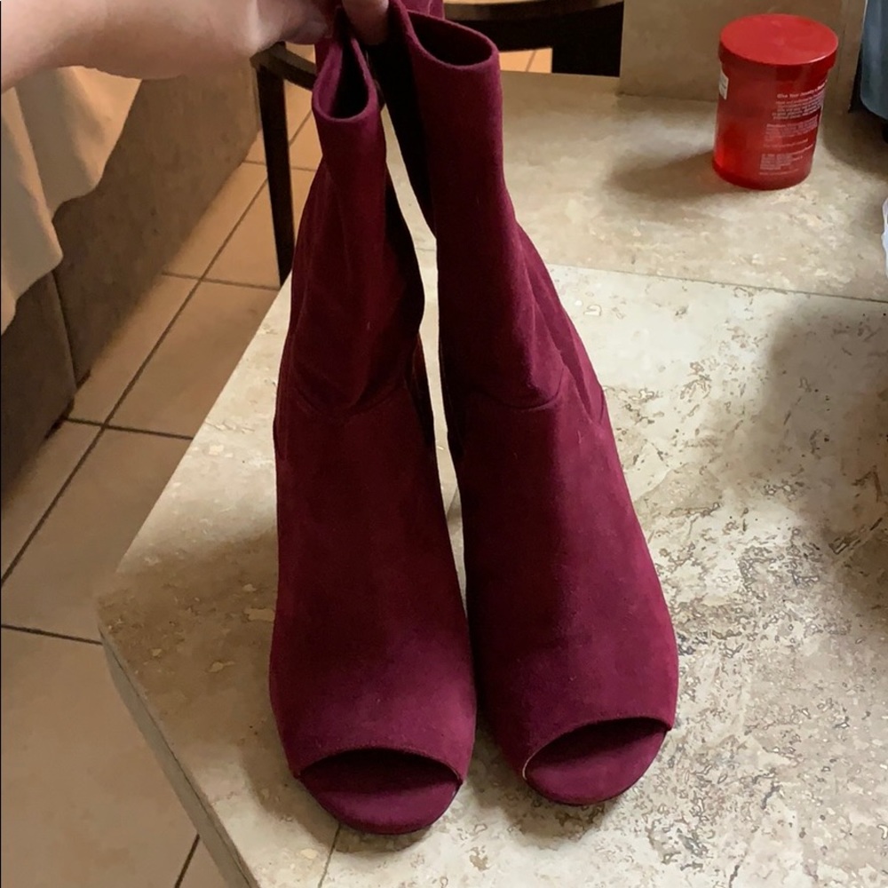 Maroon Michael Kors Ankle Booties - Picture 8 of 8